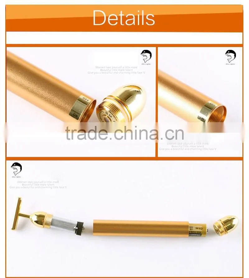 Energy 24K Gold Beauty Bar Vibrating Facial Massager