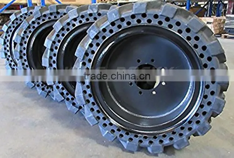 Newest design wheel loader solid tire press, forklift solid tire 5.00-8