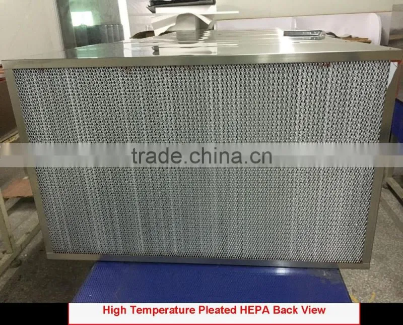 High temperature resistant panel hepa filter for hospital