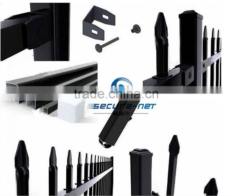 prefabricated wrought iron fence railing with different styles
