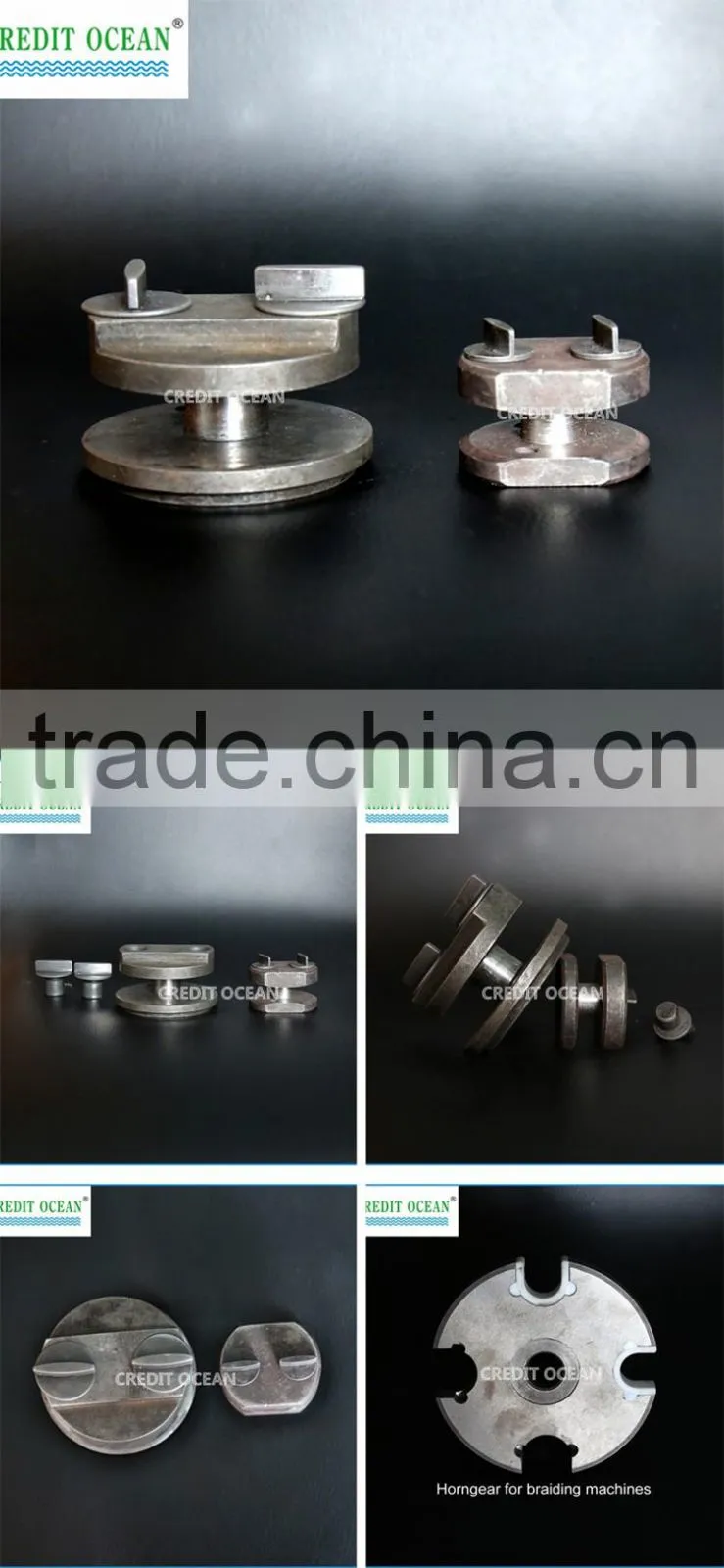 CREDIT OCEAN braiding head with block guiding of braiding machines share part