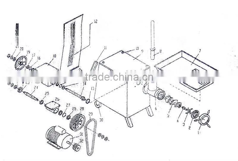 GRT-MC42 42mm industrial meat grinder