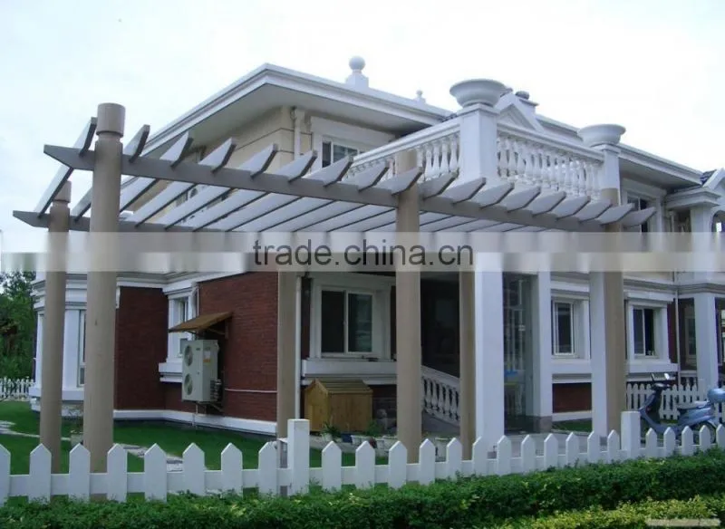 Outdoor long life garden wpc pergola waterproof wood plastic composite pergola wpc