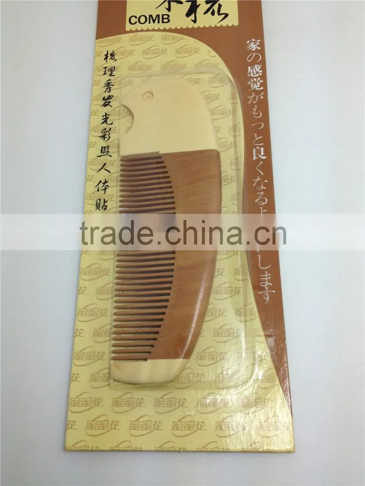 100%Nature Peach Wooden Combs 14.5*4.7