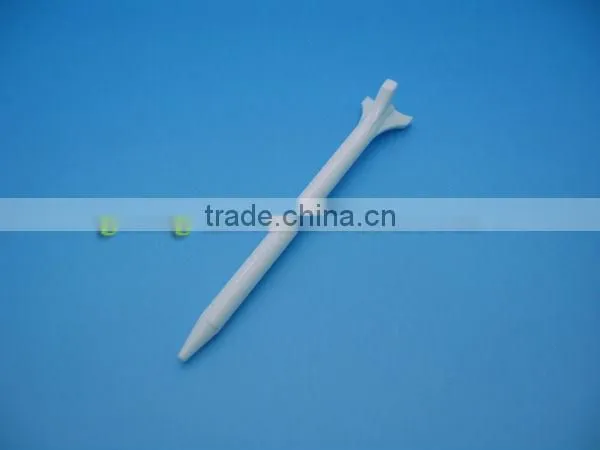 PLA white Golf Tee of biobased polylactide material --100% biodegradable compost eco-friendly non-pollution