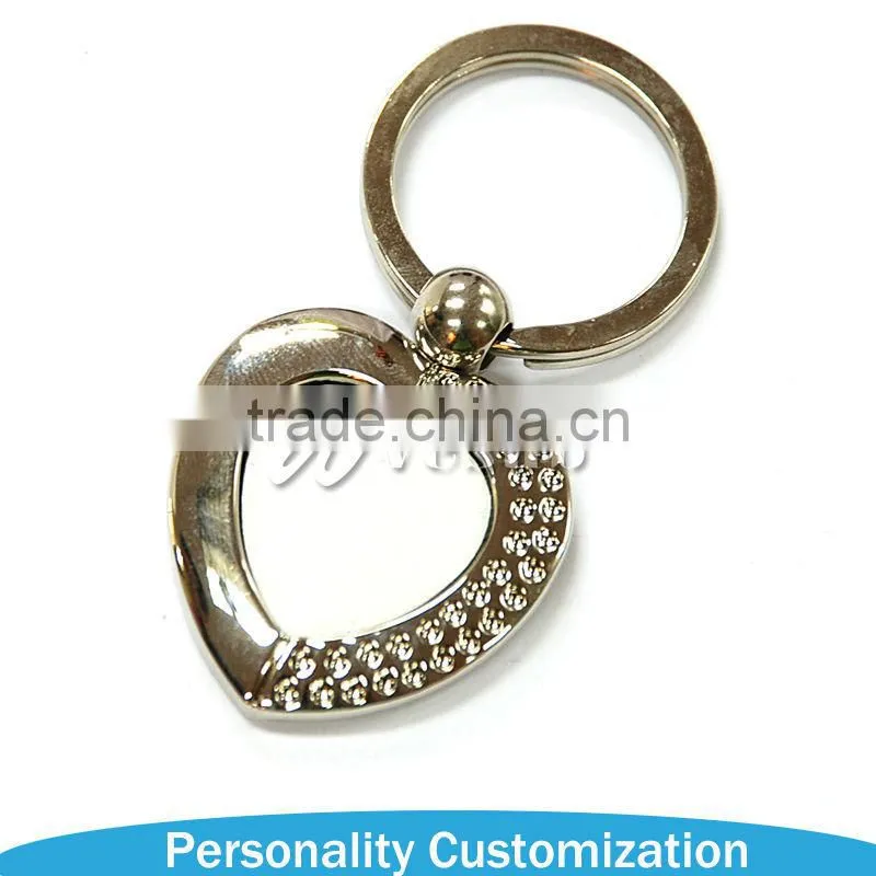 2015 best sale Sublimation promotional gift keychain/zinc alloy keychain/mental keychain