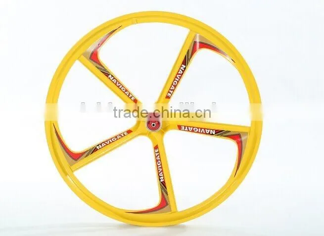 24 inch lightest strongest magnesium alloy bike wheel /fixed gear type hub bike wheel