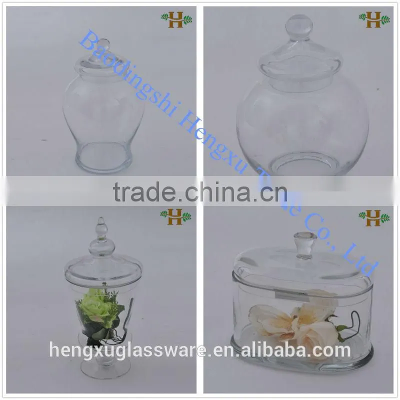 Handmade decorative clear glass vase, home use table glass fish bowl