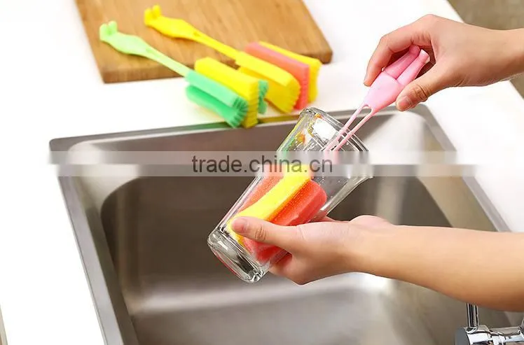 Wholesale Stock Small Order Figure Sponge Cleaning Brush
