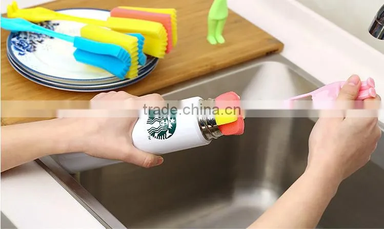 Wholesale Stock Small Order Figure Sponge Cleaning Brush