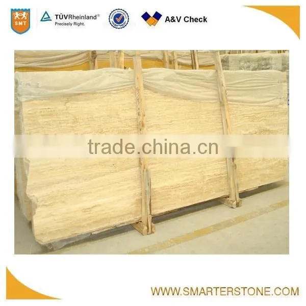 yellow travertine slab Widely Used for project building