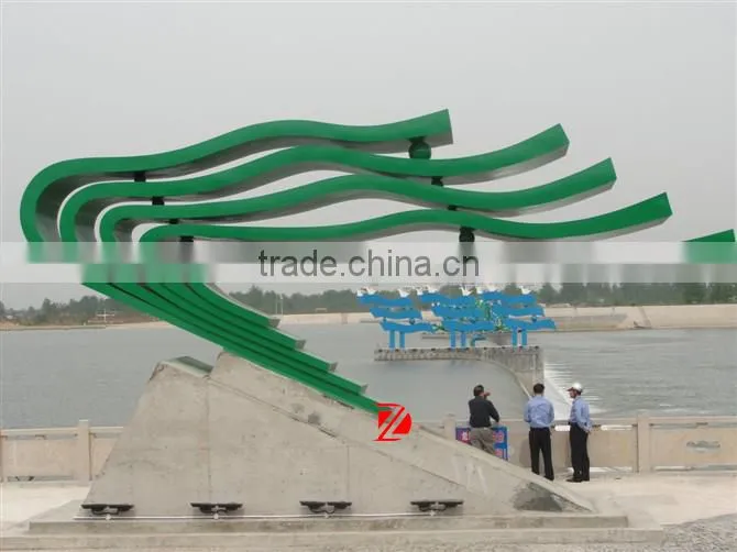 Large Stainless Steel Wind Style Sculpture For Seaside Decoration