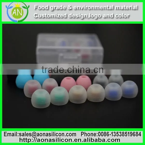 Food grade silicone material in ear headphone round case for mobile,MP3