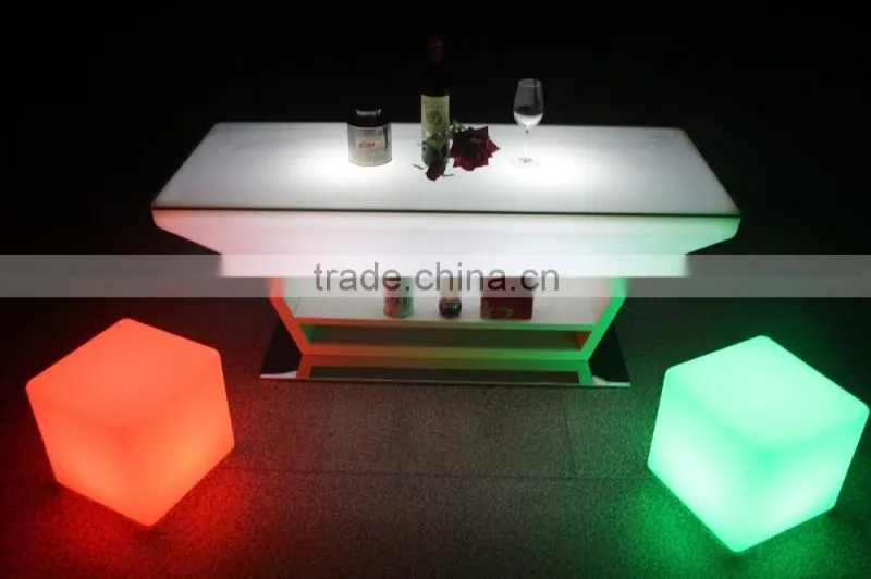 lighting led wedding party counter, led luminous nightclub furniture