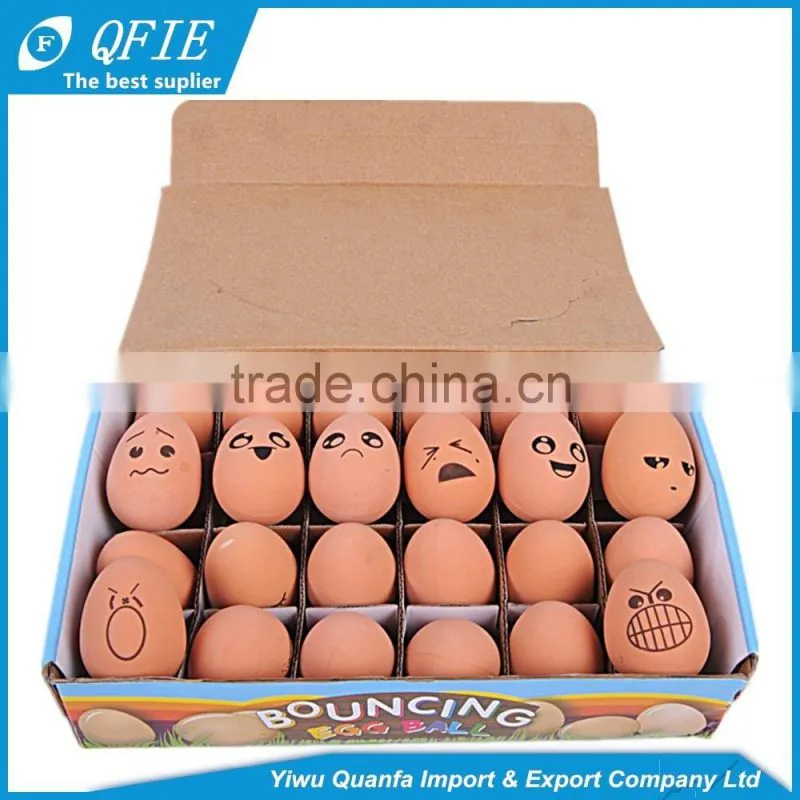 Wholesale Funny 60 grams lifelike soft rubber emotional face egg stress ball toy for pets