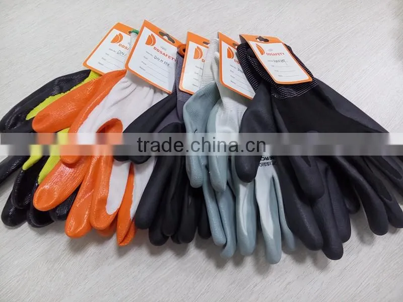 DDSAFETY 2017 Promotion Cheapest Safety Gloves Nitrile Gloves