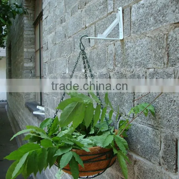 hanging coconut fiber flower basket with wall hook