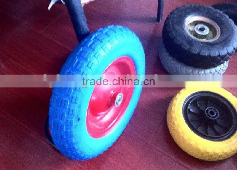 Different size and colors PU foam tyre