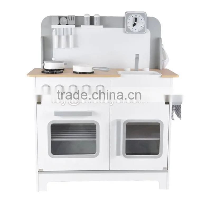 New design children educational toys wooden kids kitchen play set W10C287