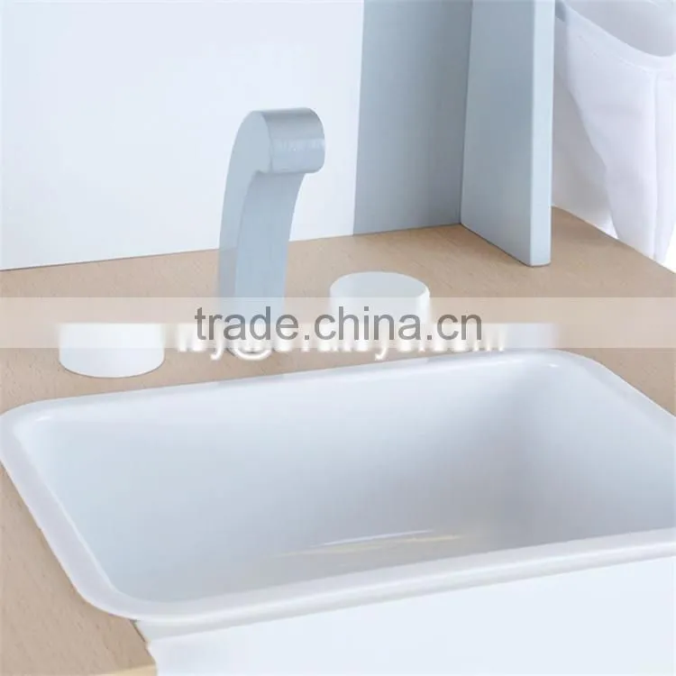 New design white kids pretend play educational toy wooden kitchen W10C278