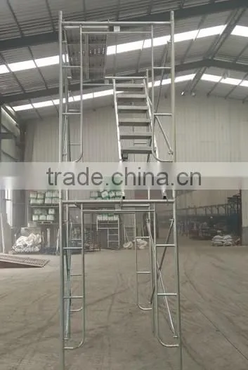 Steel walk through frame scaffolding platform