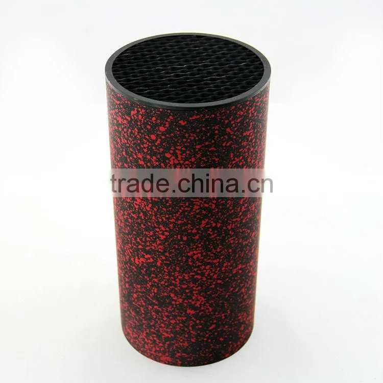 vintage design wholesale knife accessories top sale plastic kitchen ware knife stand in red and black