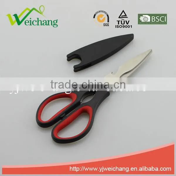 WCJ722 premium Soft grip Scissors Multifunction Stainless Steel Multifunction Stainless Steel Heavy Duty Kitchen Scissors