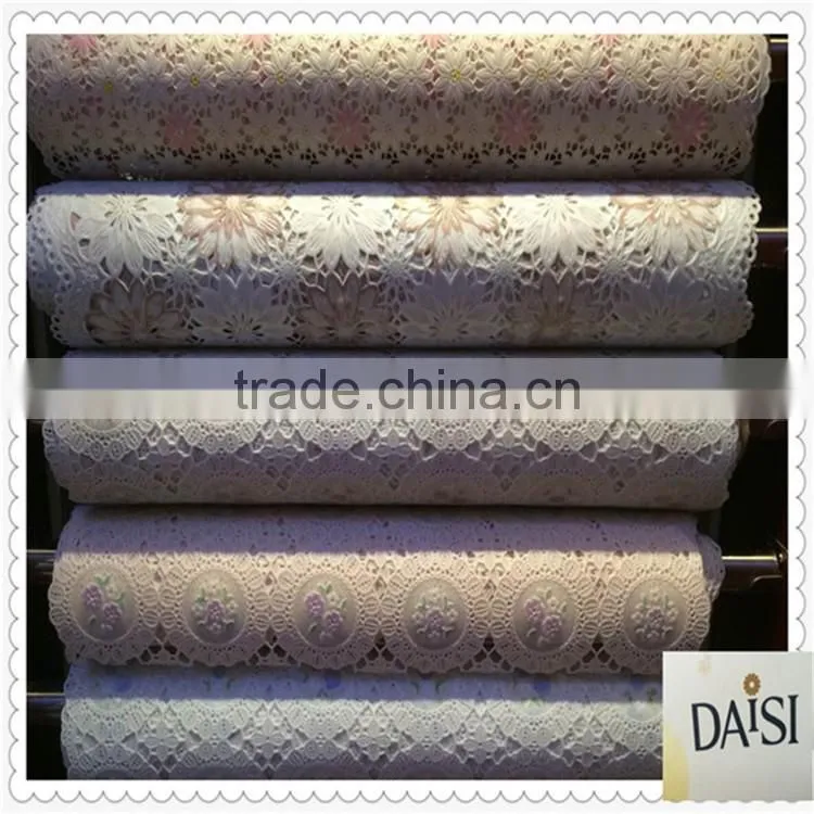 China manufactury home textiles PVC Lace plastic tablecovers walmart wholesale 50X20meter