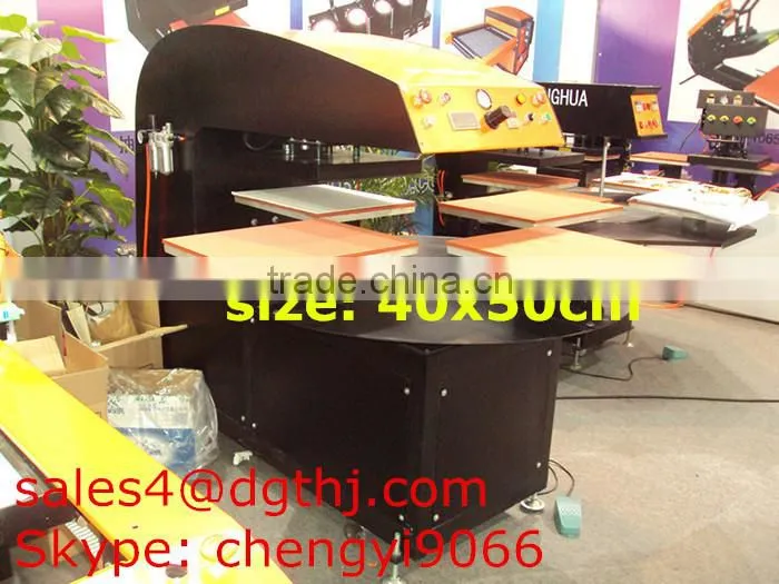 Automatic Four Stations Heat Press machine,six station heat press machine with CE CERTIFICATE