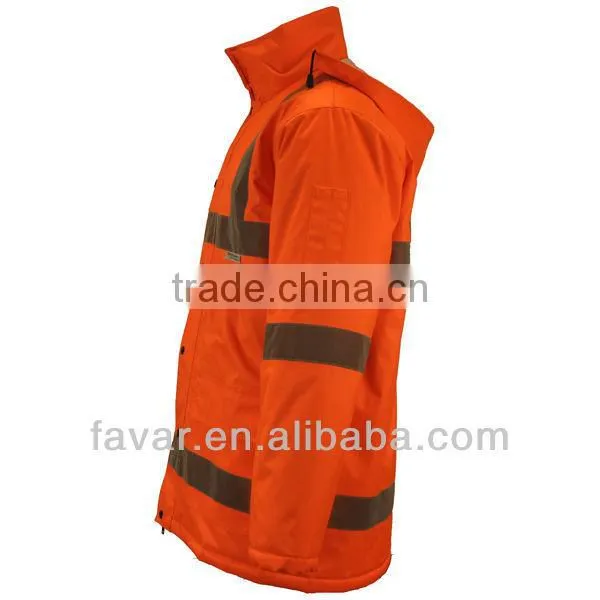 100% polyester reflective waterproof workwear jacket