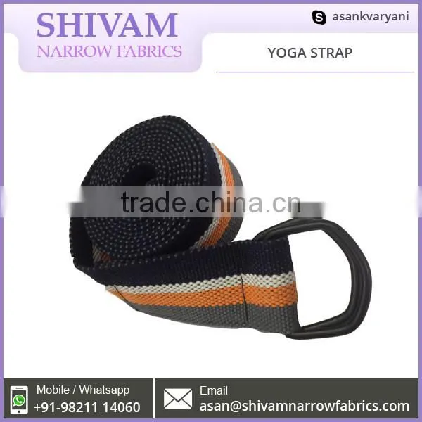 100% Non-toxic Cotton D Ring Yoga Strap