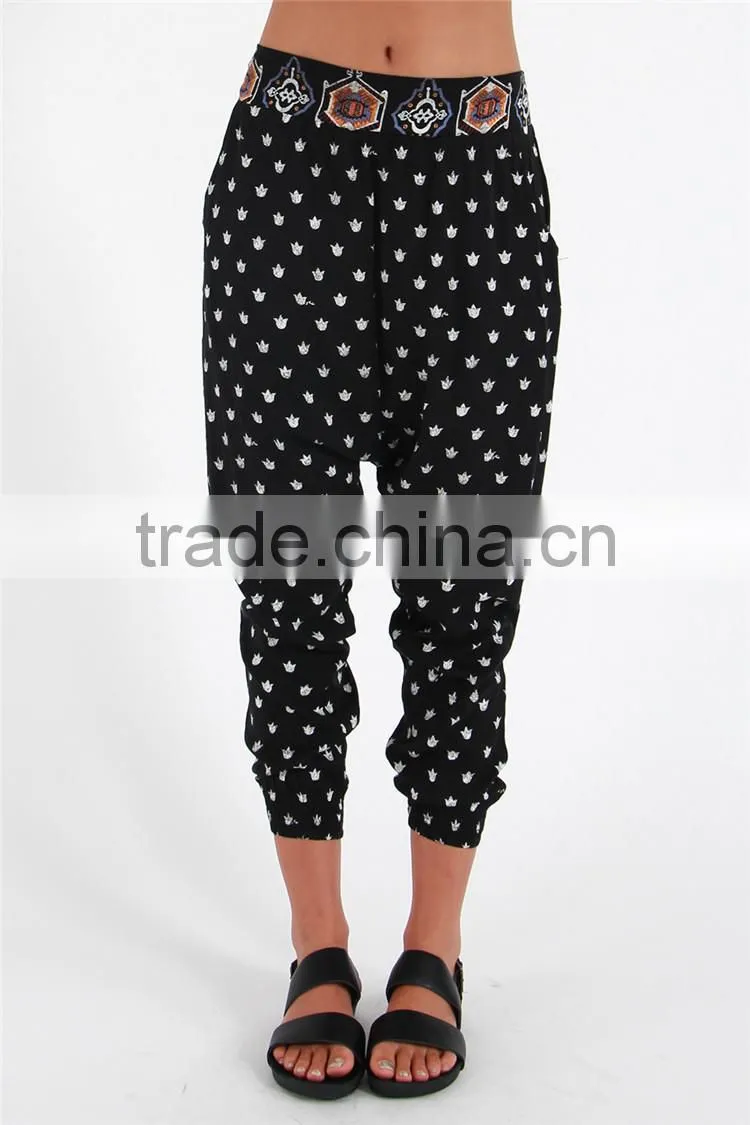 Women comfortable joggers knitted casual pants ladies jogger trousers
