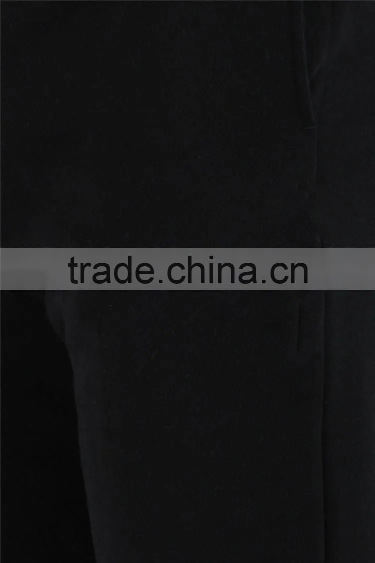 Cheap casual trousers mens knitted black pants trousers fabric
