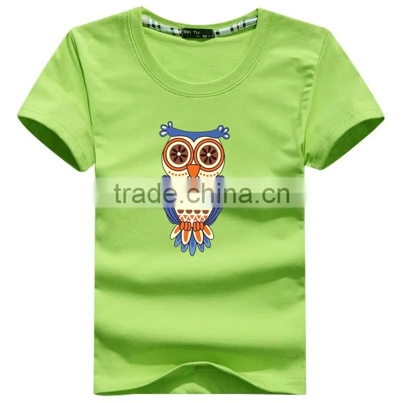 2015 High Qaulity Cute Owl Pattern Boys T-Shirt Wholesale