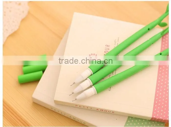 Flower shape gel pen plastic ballpoint pen 0.38mm penfor office & student