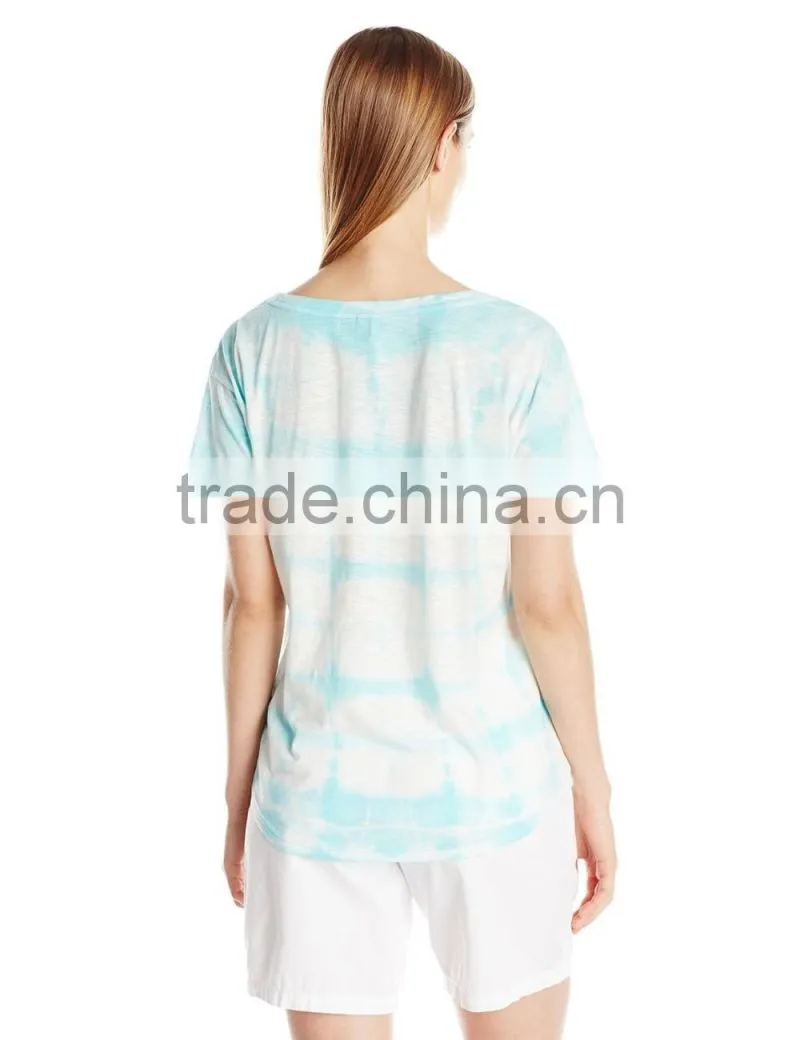 Women's Fashion Good Looking Short Sleeve Wholesale Tie Dye T-Shirt