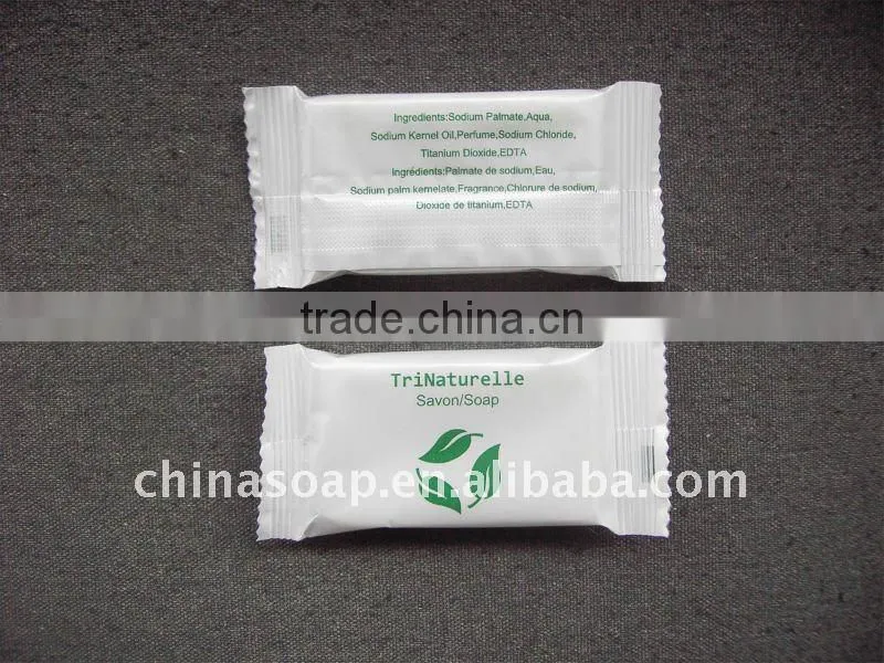 hotel soap pleated wrapped