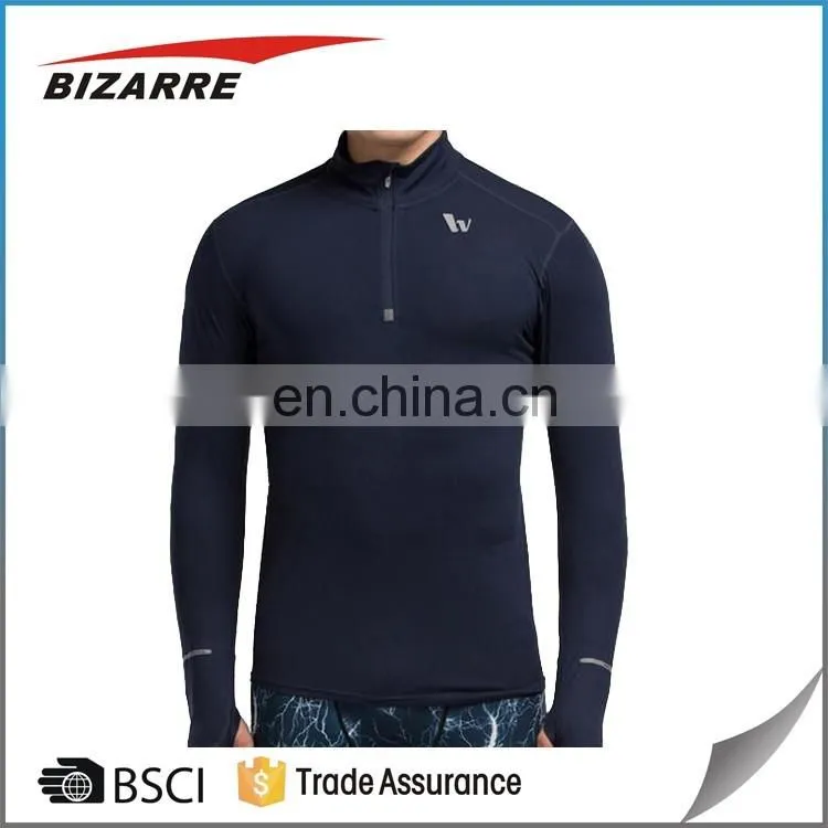 Custom sublimation pint compression shirt ,dri fit mens long sleeve gym wear