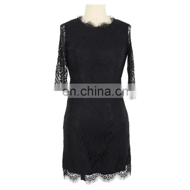 Black Lace Dress High Class Ladies Evening Dress Party wear
