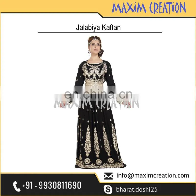 Floor Touch Evening Wear Home Gown With Unique Hand Made Embroidery Design 6368