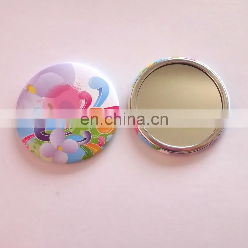 OEM factory -Promotional tinplate pocket mirror