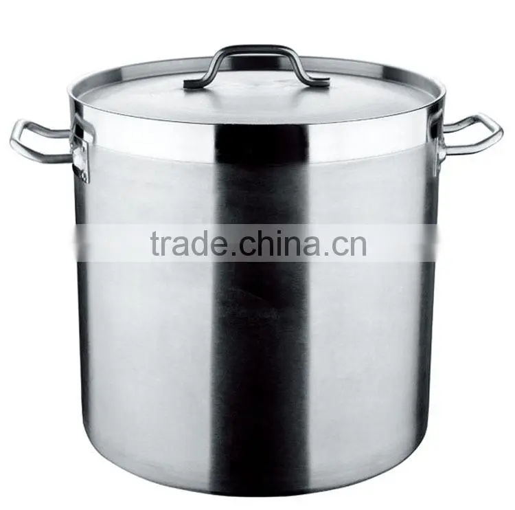 04 style High Body Commercial Stainless Steel Stock Pot Soup Pot with Compound Bottom