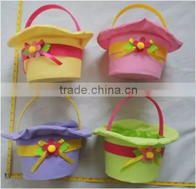 wholesale assorted styles kids play felt basket for easter