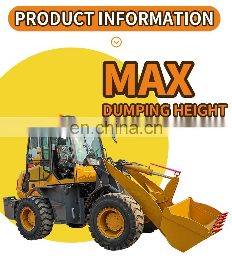 ZL20 2ton shovel loader with snow blower 4 in 1bucket and fork