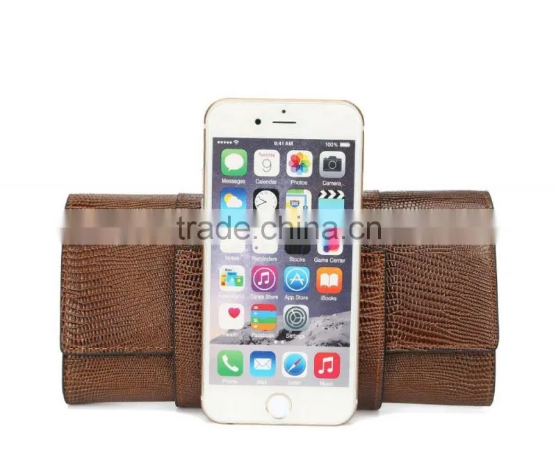 high grade lizard wallet high capacity cow leather long style wallet multi bags purse male fashion women money bag
