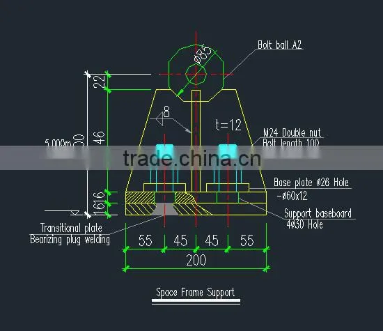 Steel fabrication frame structure gas station canopy