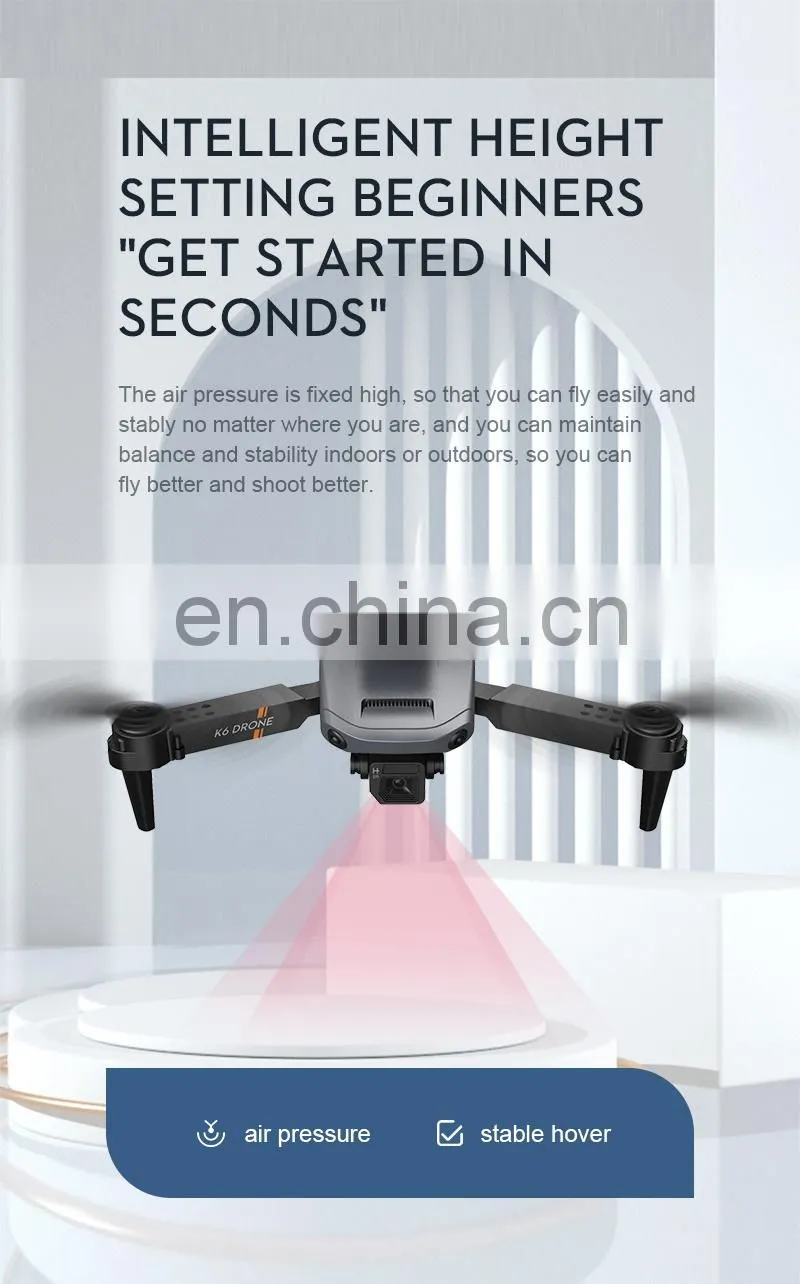 K6 Mini Drone 4K Dual Camera Wifi FPV Four Sides Infrared Obstacle Avoidance Foldable Quadcopter Gifts