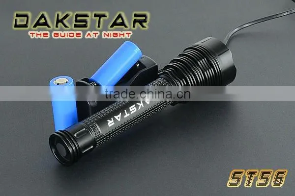 DAKSTAR ST56 LED 5120LM 26650 or 18650 Superbright Aluminum Tactical Rechargeable High Power Police CREE XML T6 Flashlight