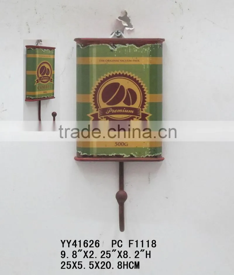 Wholesale cheap antique look metal single hook for wall