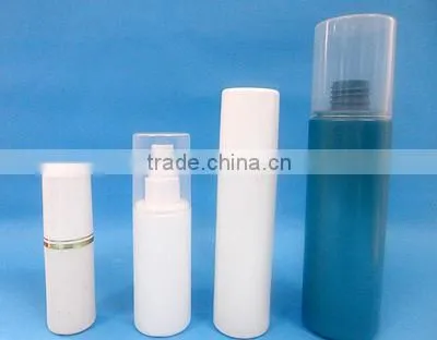 Hot! Long thin plastic PET bottle with aluminum cap for beverage/drink, clear PET juice bottle
